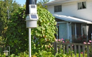Davis Pro2 weather station in a garden