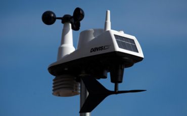 Personal weather stations measure wind speed and direction